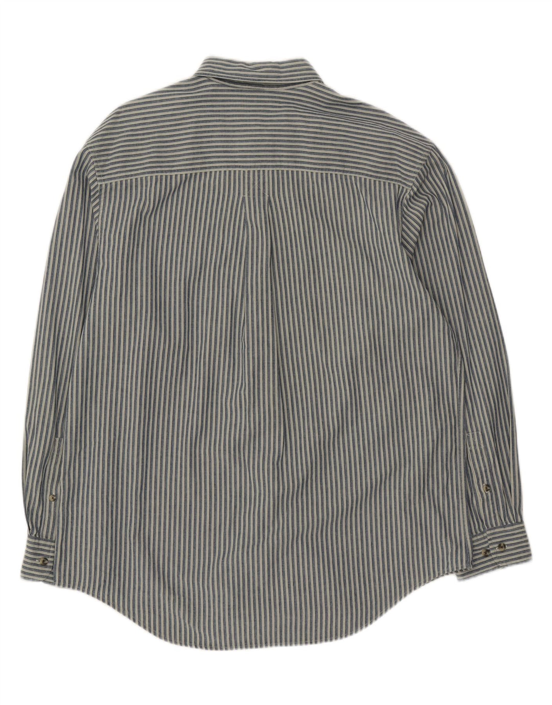 TIMBERLAND Mens Shirt Large Navy Blue Pinstripe Cotton