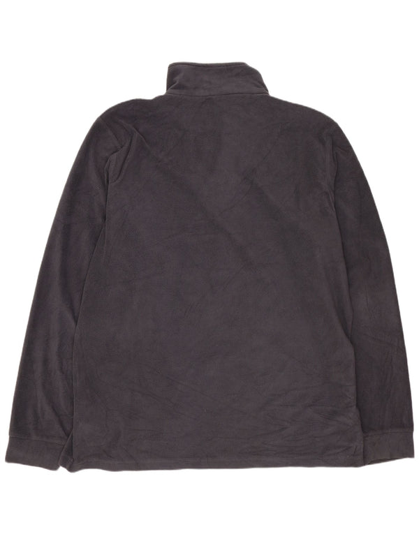 Maglione in pile da uomo con collo con zip Brugi 2XL poliestere grigio