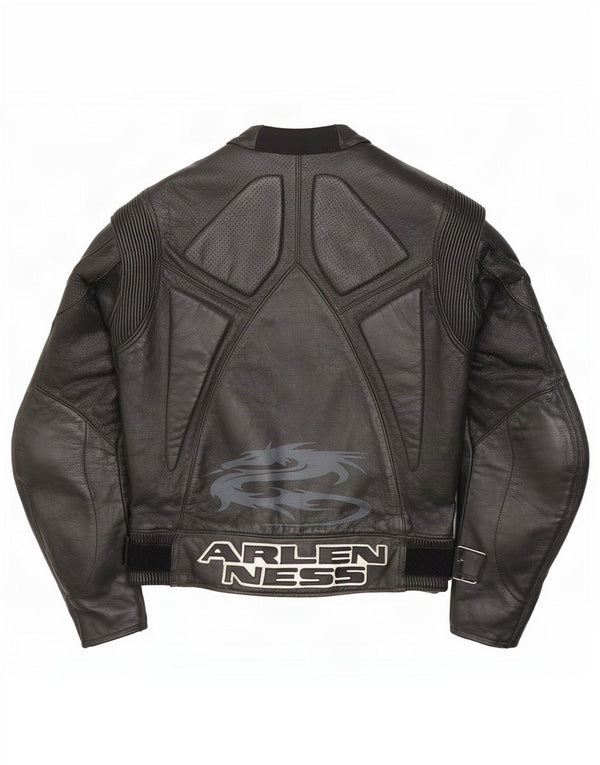 Giacca da corsa grafica Motorstyle da donna Arlen Ness taglia 42 grande nera