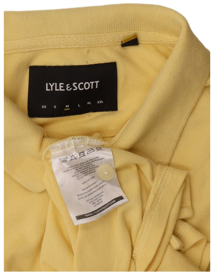Polo da uomo Lyle & Scott in cotone giallo medio