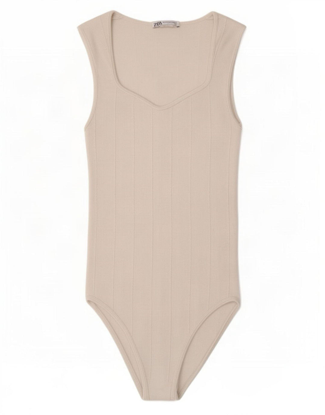 Body senza maniche da donna Zara UK 12 bianco medio