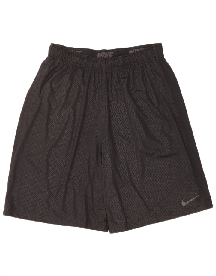 NIKE Mens Dri Fit Sport Shorts Large  Black Striped Polyester