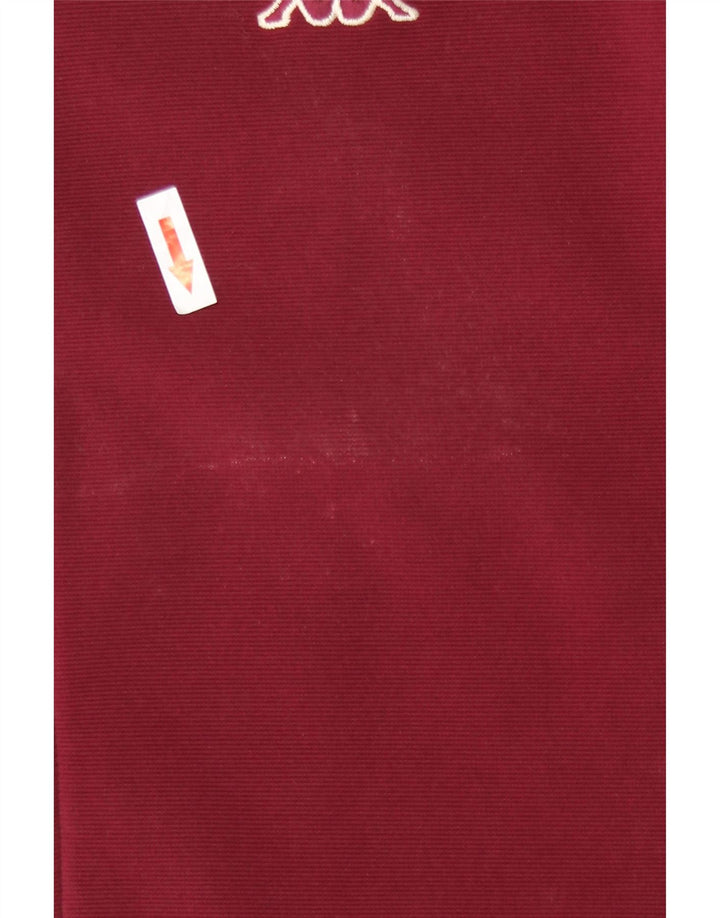 Giacca da tuta da uomo Kappa in poliestere color block medio bordeaux