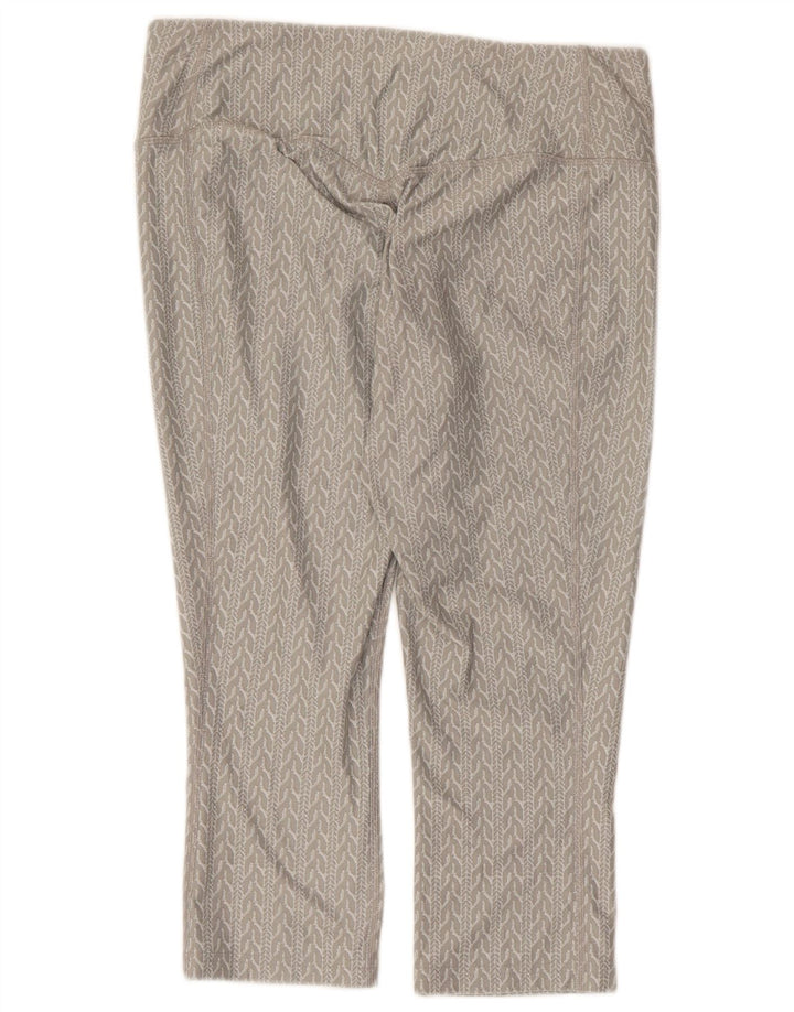 Leggings Nike Dri Fit Capri da donna UK 14 Poliestere geometrico grigio medio