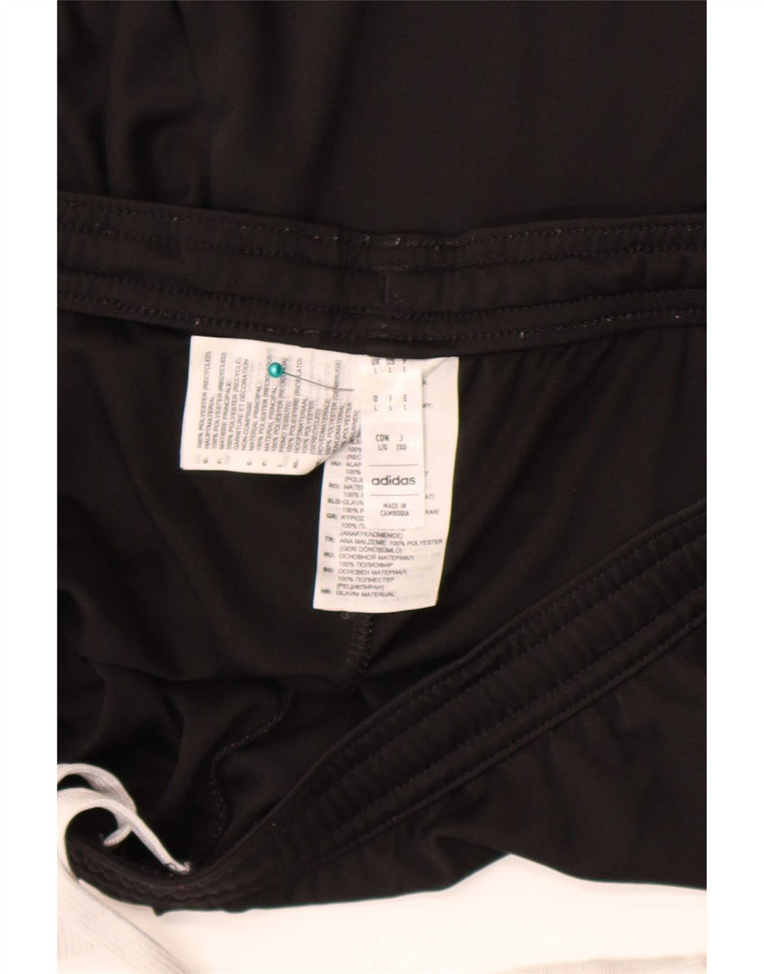 Pantaloncini sportivi da uomo Adidas grandi in poliestere nero