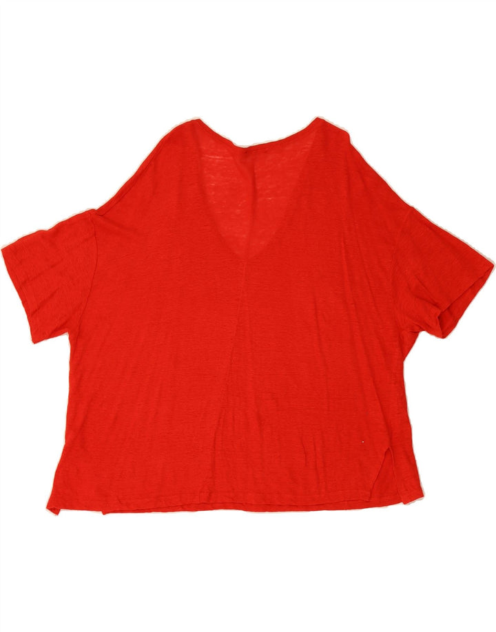 ZARA Womens Oversized T-Shirt Top UK 16 Large Red Vintage Zara and Second-Hand Zara from Messina Hembry 