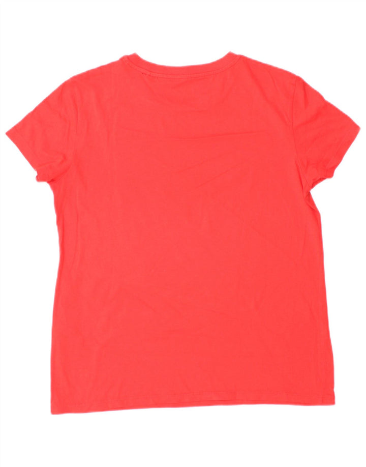 Levi's T-shirt grafica oversize da donna Top UK 10 Small Rosso Cotone