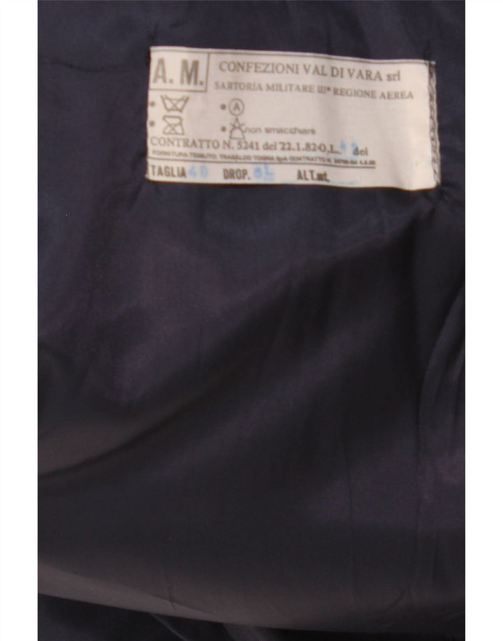 Trench da uomo vintage IT 48 blu navy medio