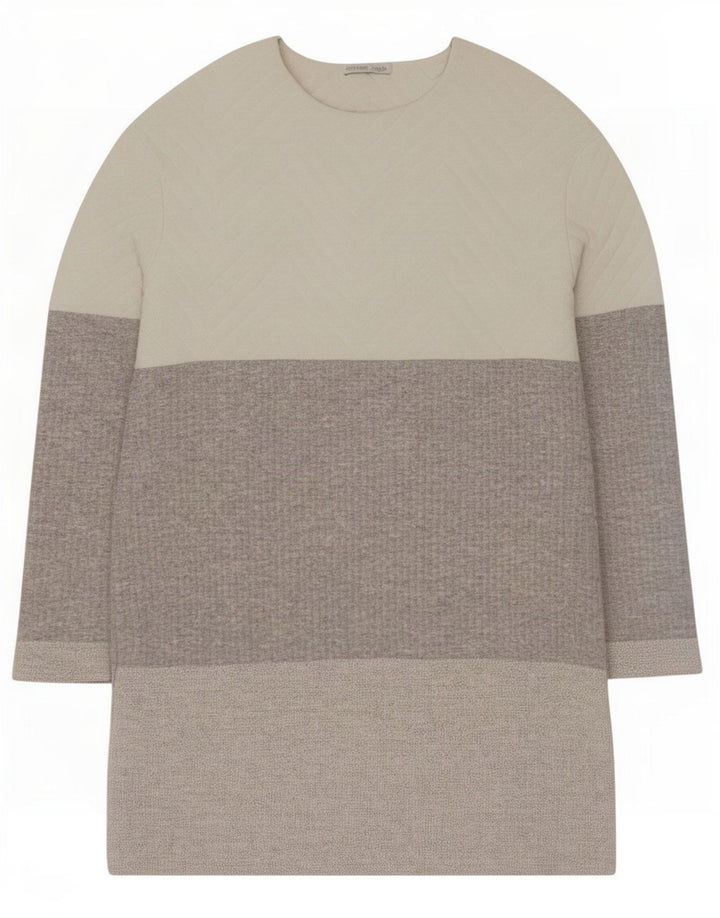 Felpa da donna Zara UK 14 Colorblock grigio medio