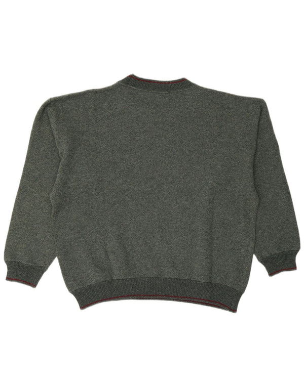 Maglione maglione girocollo oversize da donna vintage UK 16 grande verde