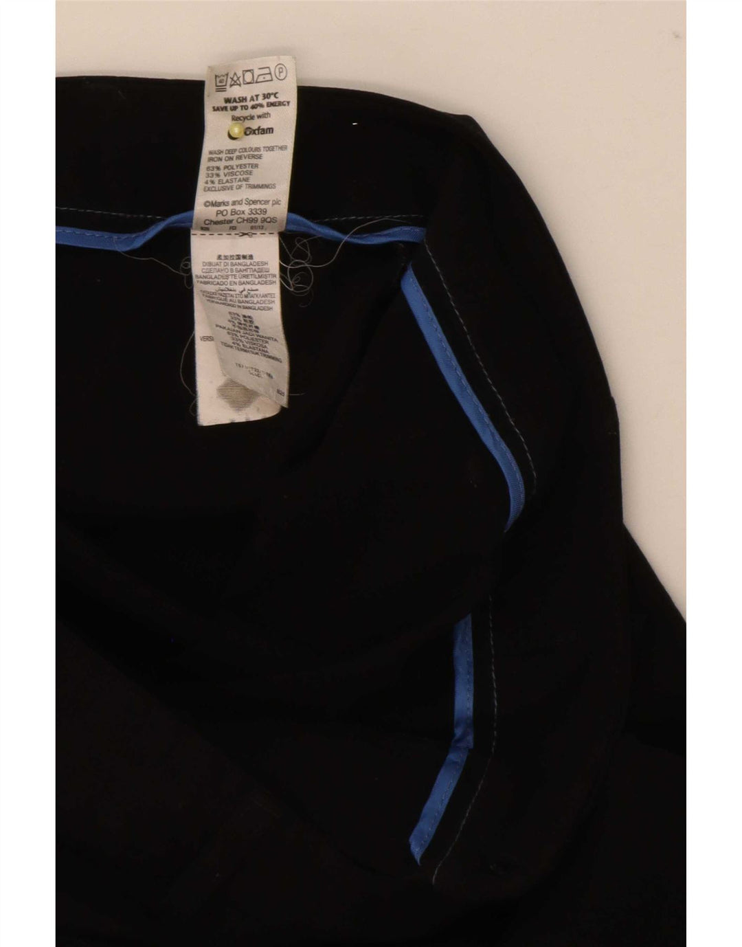 Pantaloni da abito bootcut da donna Marks & Spencer UK 12 Medium W32 L30 Nero