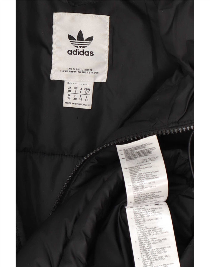 Giacca imbottita oversize da donna Adidas UK 10 Small Black Colourblock
