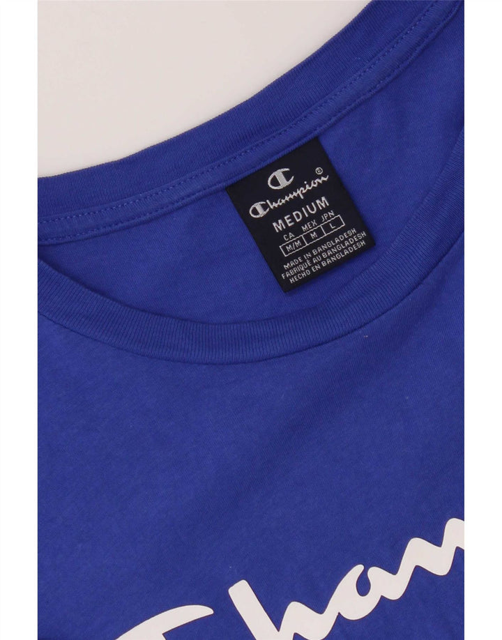 T-shirt grafica da uomo Champion Top blu medio