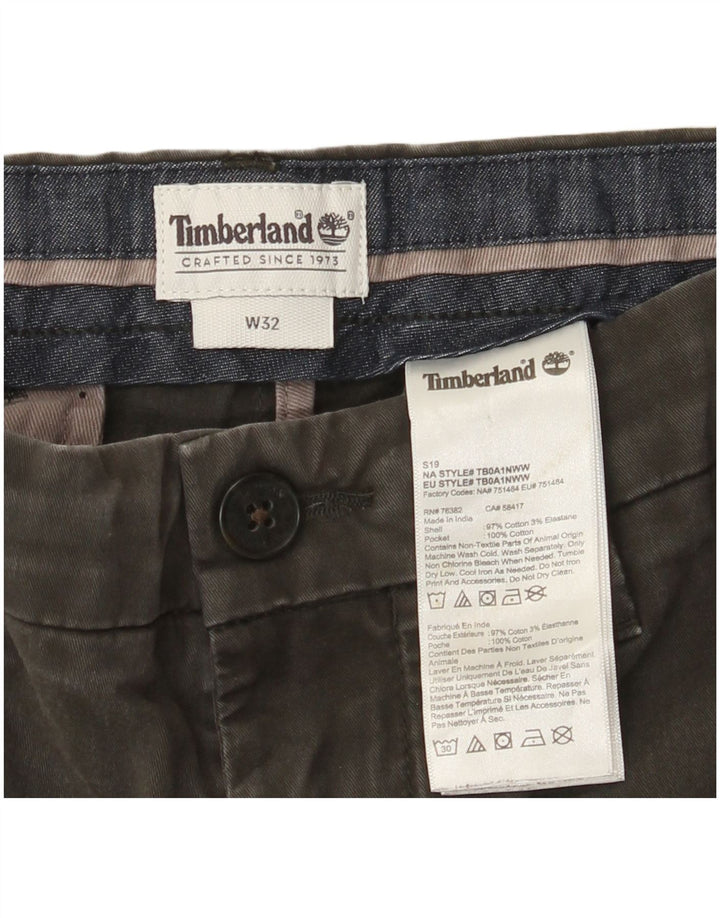Pantaloncini chino da uomo Timberland W32 cotone grigio medio