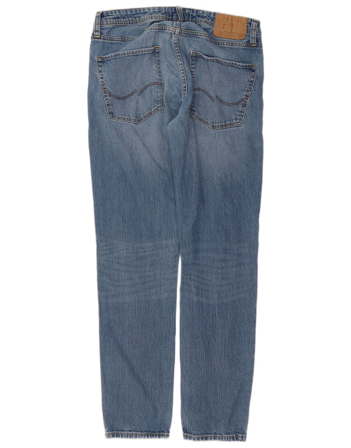 Jack & Jones Uomo Tim Slim Jeans W32 L32 Cotone Blu
