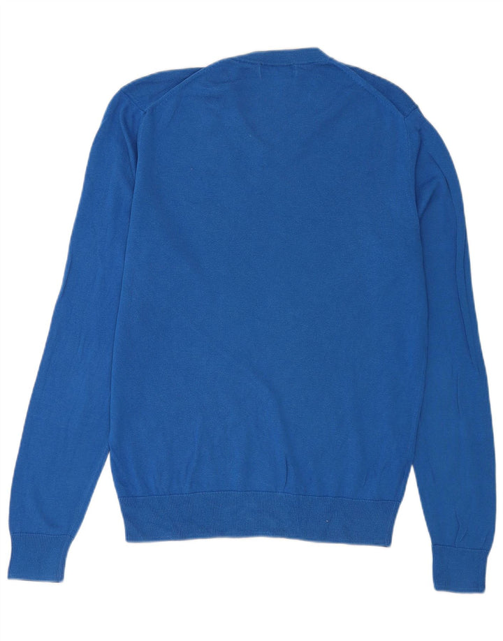 Maglione da uomo con scollo a V Fred Perry piccolo in cotone blu