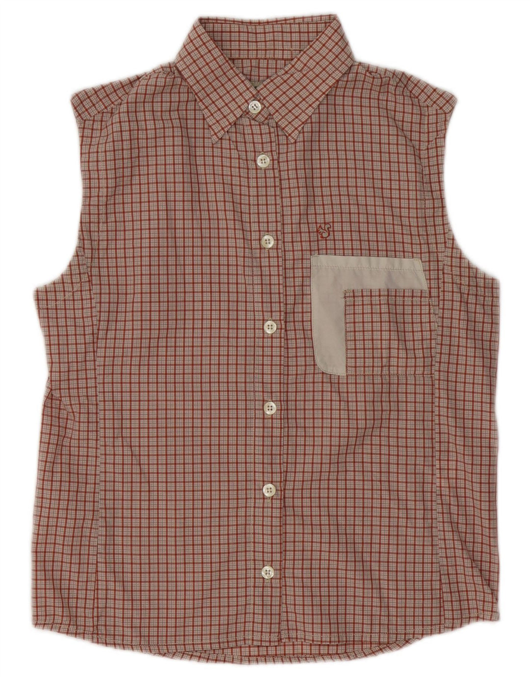 Camicia senza maniche da donna Bailo UK 14 Medium Red Check Poliammide