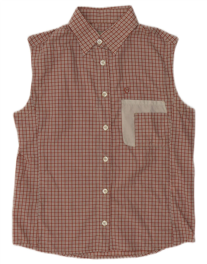Camicia senza maniche da donna Bailo UK 14 Medium Red Check Poliammide