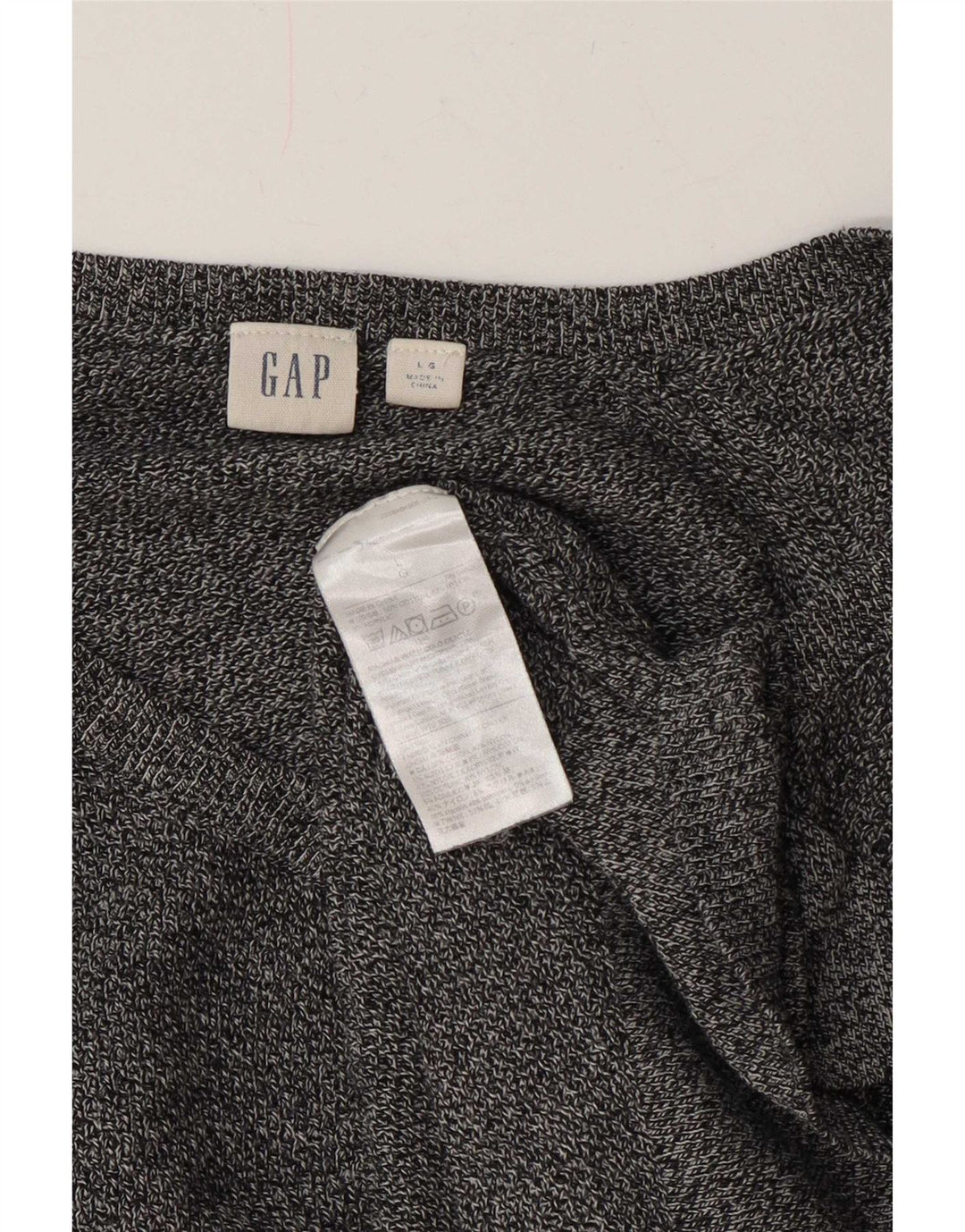 Gap Maglione da uomo con scollo a V, grande cotone screziato blu navy