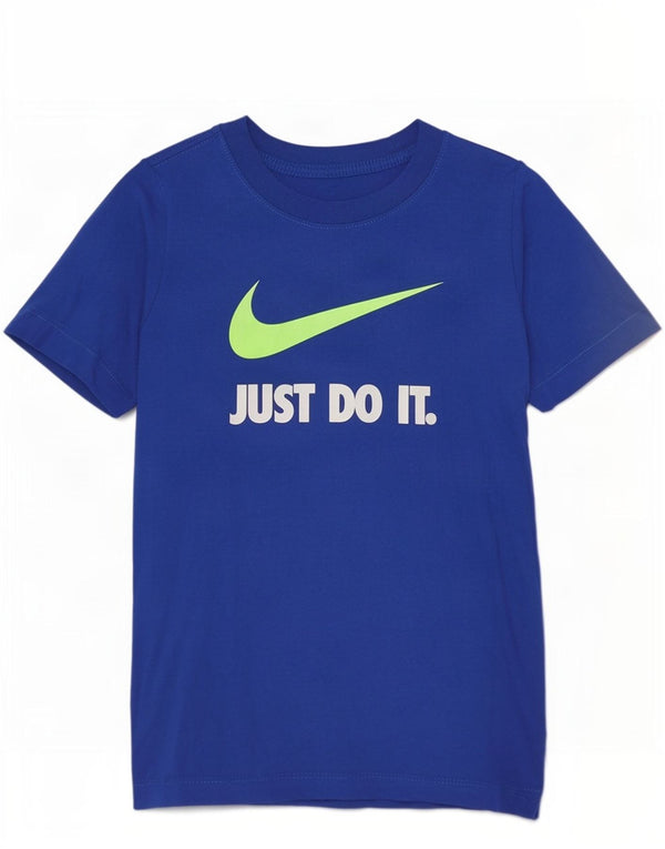 T-shirt grafica Nike da ragazzo, 6-7 anni, XS, cotone blu