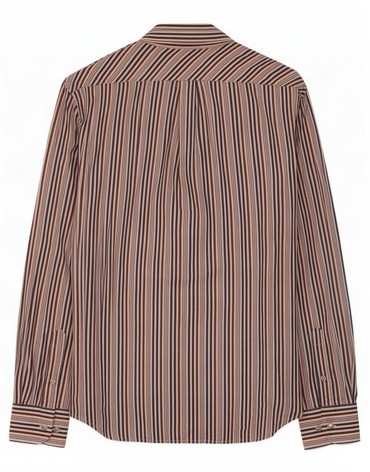 Camicia da uomo Marlboro Classics grande in cotone gessato multicolore