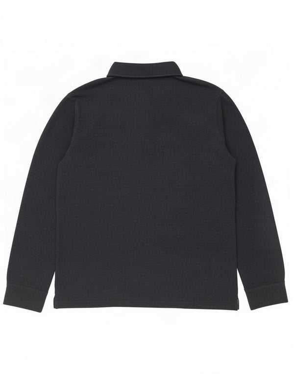 Polo Carrera da uomo a maniche lunghe con vestibilità regolare 2XL in cotone grigio