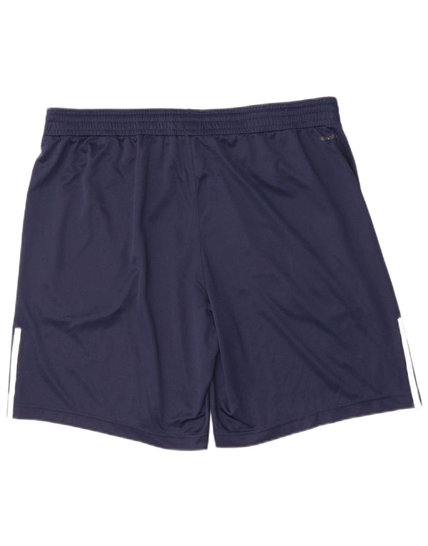 Pantaloncini sportivi Adidas Climalite da uomo XL in poliestere blu navy