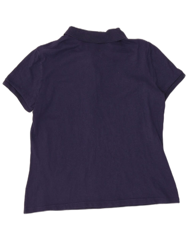 Polo da donna Lacoste taglia 46 XL in cotone blu navy