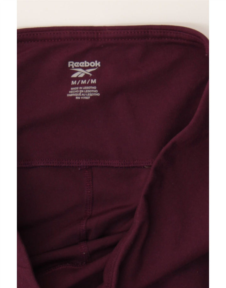 REEBOK Womens Capri Leggings UK 14 Medium  Purple Polyester Vintage Reebok and Second-Hand Reebok from Messina Hembry 
