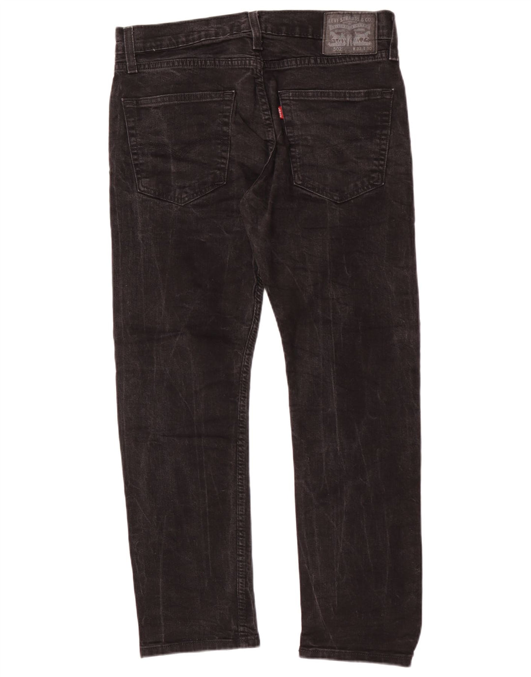 Levi's Uomo 502 Jeans affusolati W32 L27 Cotone Nero
