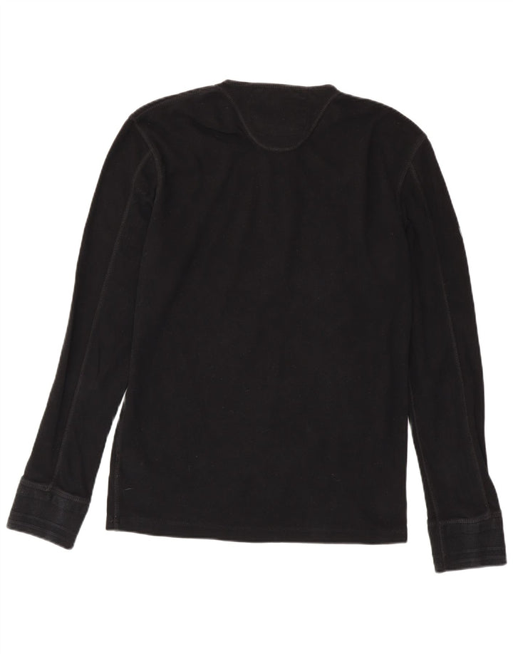 SUPERDRY Top Heritage da uomo a maniche lunghe XL in cotone nero