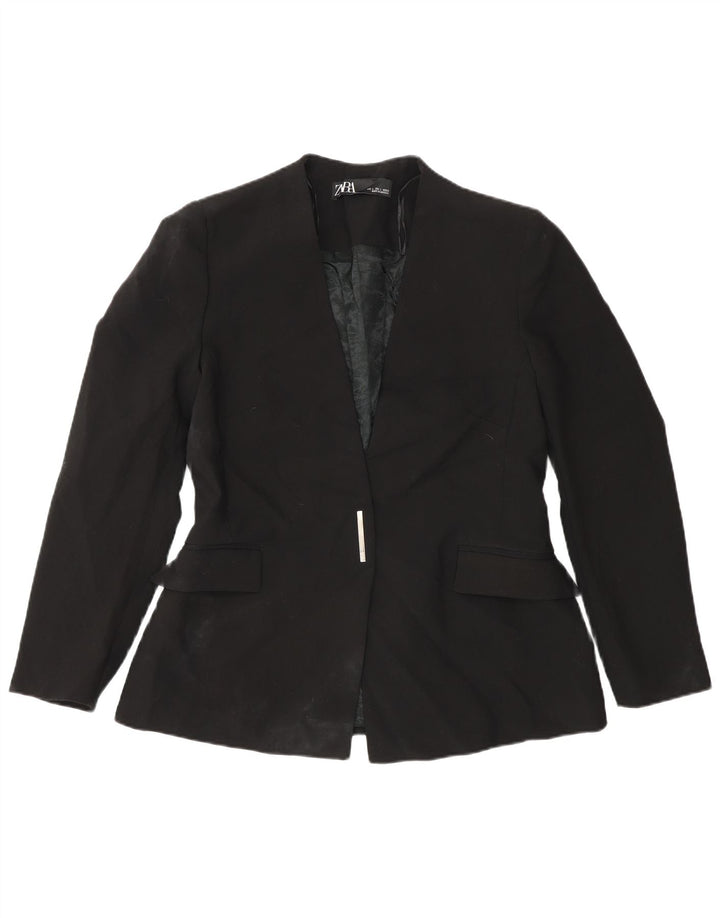 Giacca blazer da donna Zara UK 14 grande poliestere nero