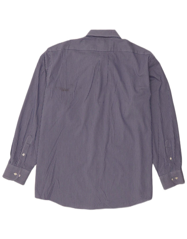 Camicia Chaps da uomo vestibilità regolare taglia 18 2XL cotone a quadretti blu