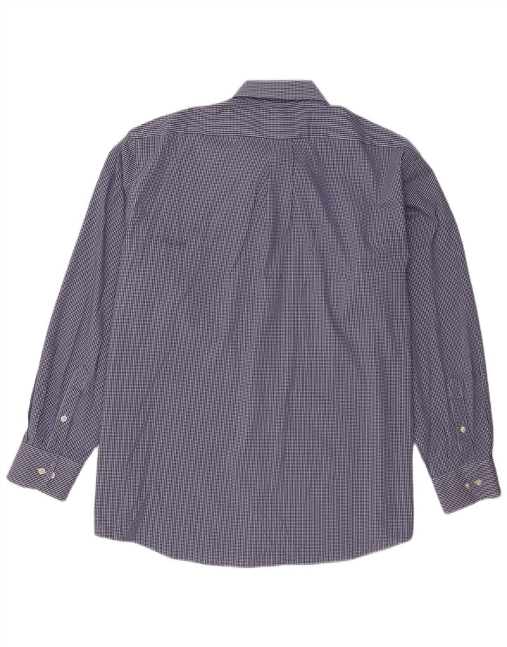Camicia Chaps da uomo vestibilità regolare taglia 18 2XL cotone a quadretti blu