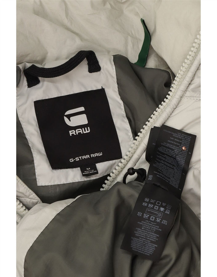 Giacca imbottita con cappuccio da uomo G-STAR UK 38 Poliestere grigio medio