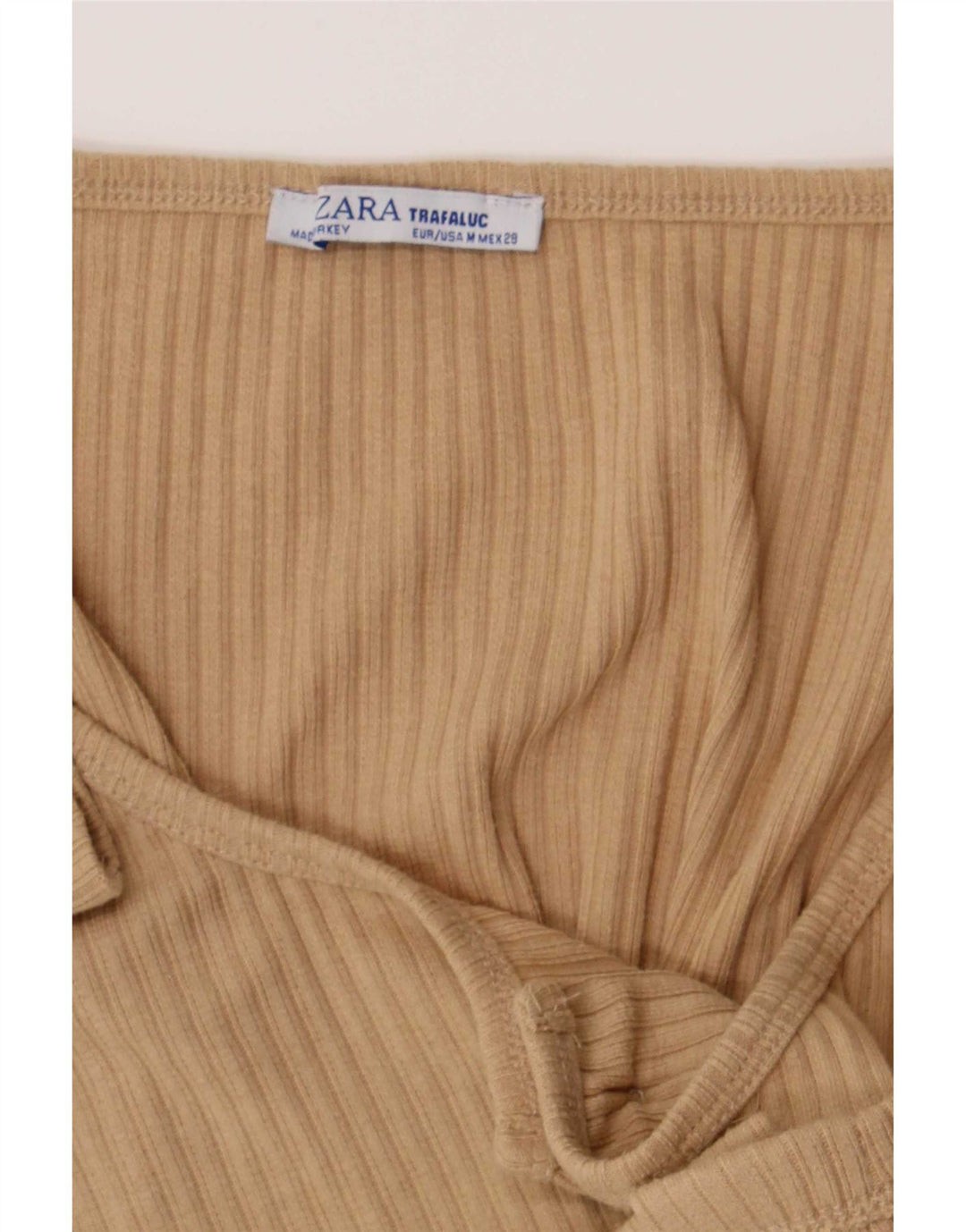 Top cardigan corto Zara da donna Trafaluc UK 12 beige medio
