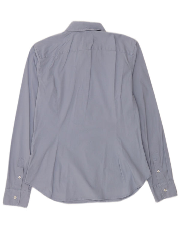 Polo Ralph Lauren Camicia slim fit da donna US 12 Large in cotone blu