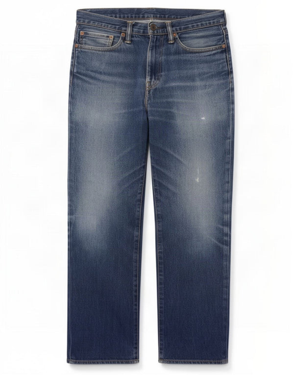 Levi's Uomo 514 Jeans dritti invecchiati W32 L28 Cotone blu