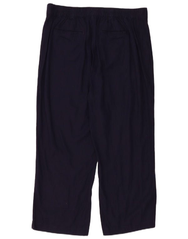 Pantaloni chino dritti da donna Marks & Spencer UK 18 XL W38 L27 Blu navy