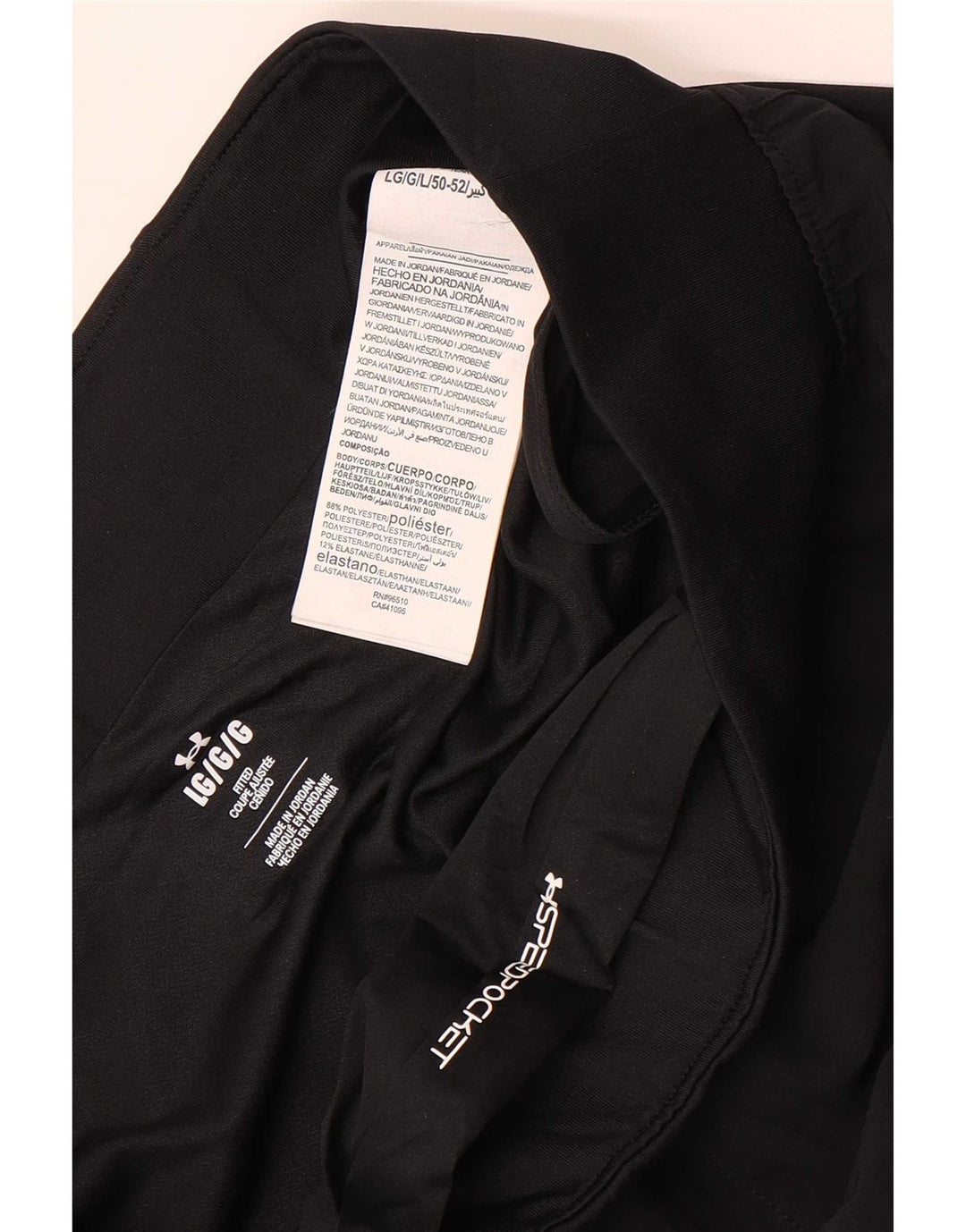 Pantaloncini sportivi da uomo Under Armour grandi in poliestere nero