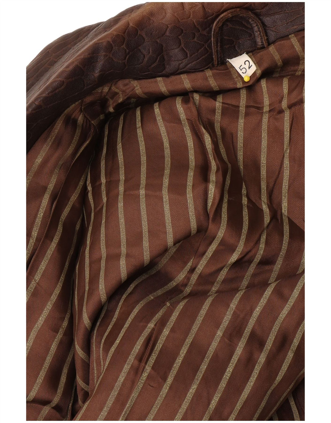Giacca in pelle vintage da uomo IT 52 XL Marrone