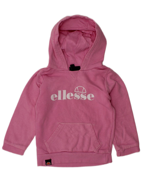 ELLESSE Maglione con cappuccio grafico per bambina 18-24 mesi in cotone rosa