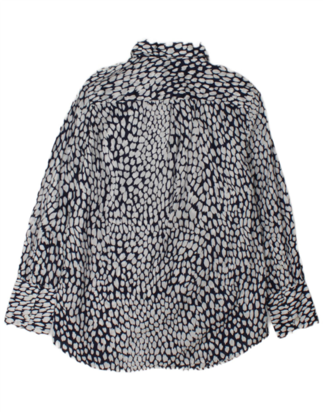 Camicia da donna Marks & Spencer UK 14 grande cotone maculato bianco