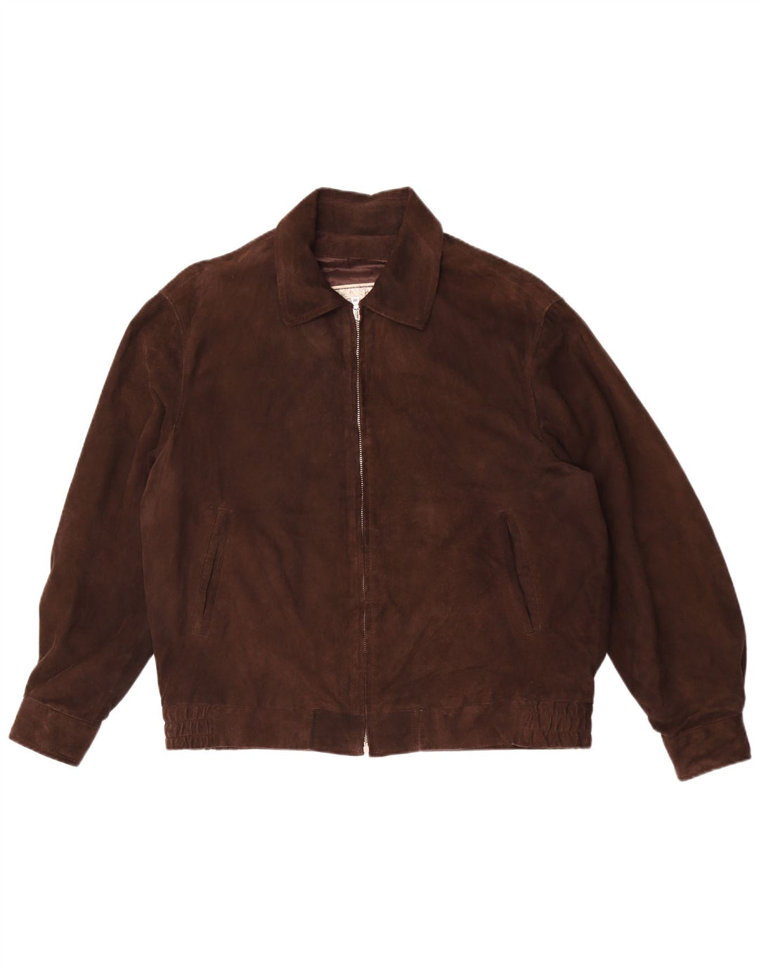 Giacca da uomo in pelle scamosciata Poggiani Mirella IT 50 Large in pelle marrone
