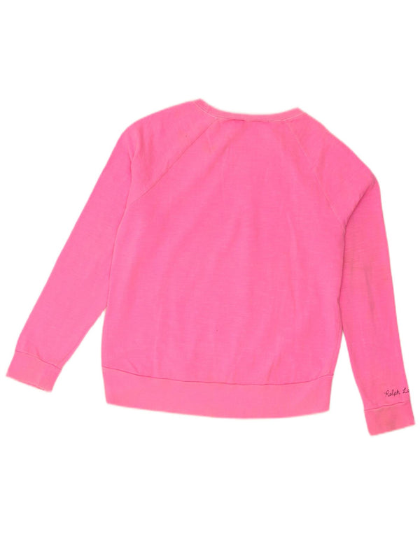 Felpa grafica per ragazze Ralph Lauren, 13-14 anni, grande in cotone rosa