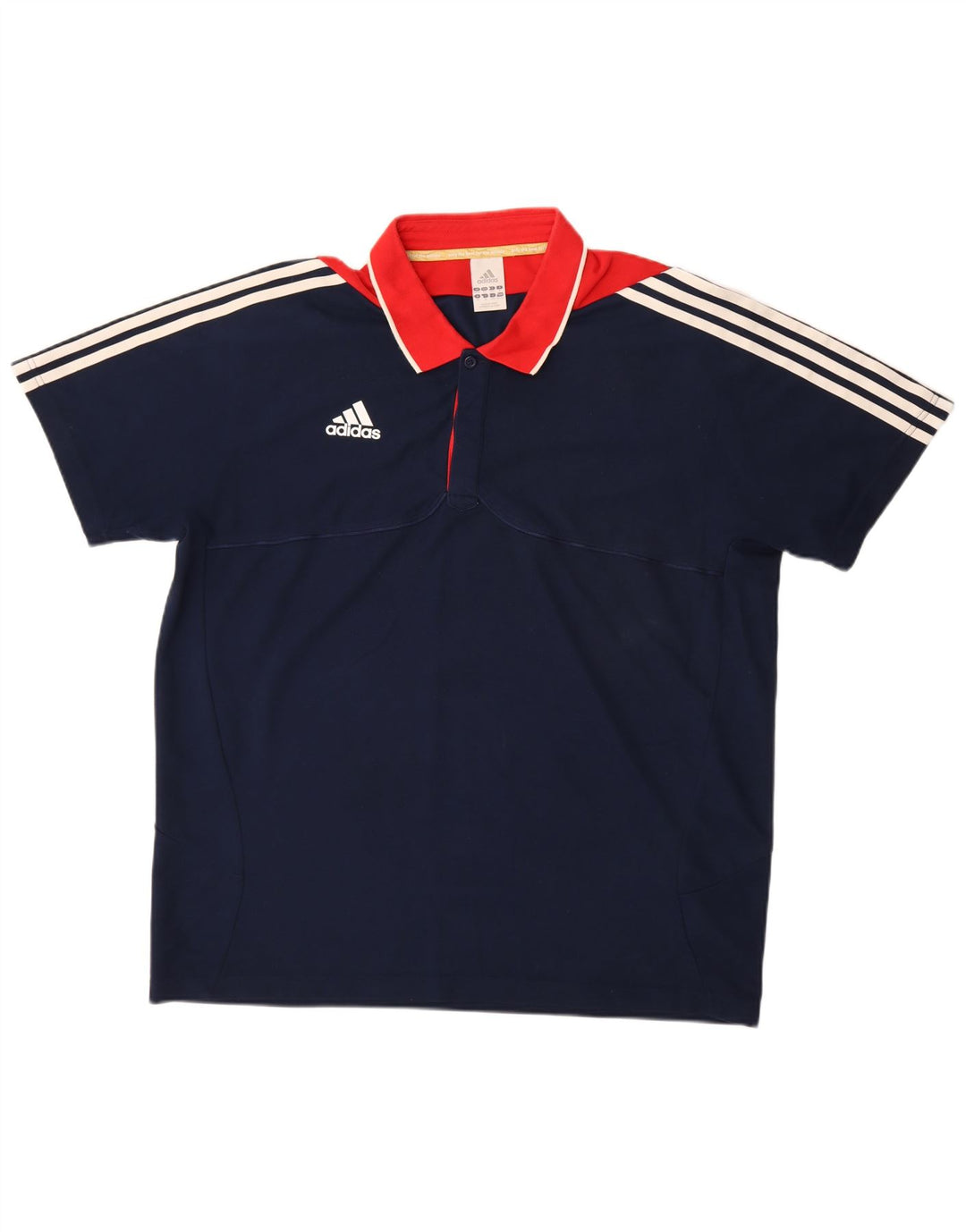 Polo ADIDAS da uomo UK 48/50 XL Blu navy in cotone color block