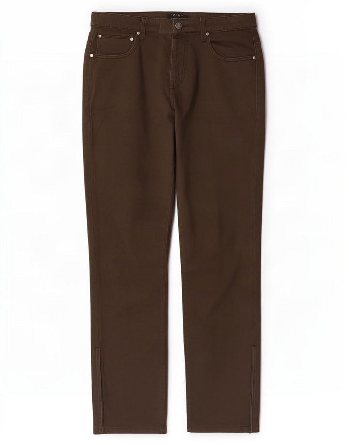 Pantaloni casual slim da uomo Ted Baker W32 L31 cotone kaki