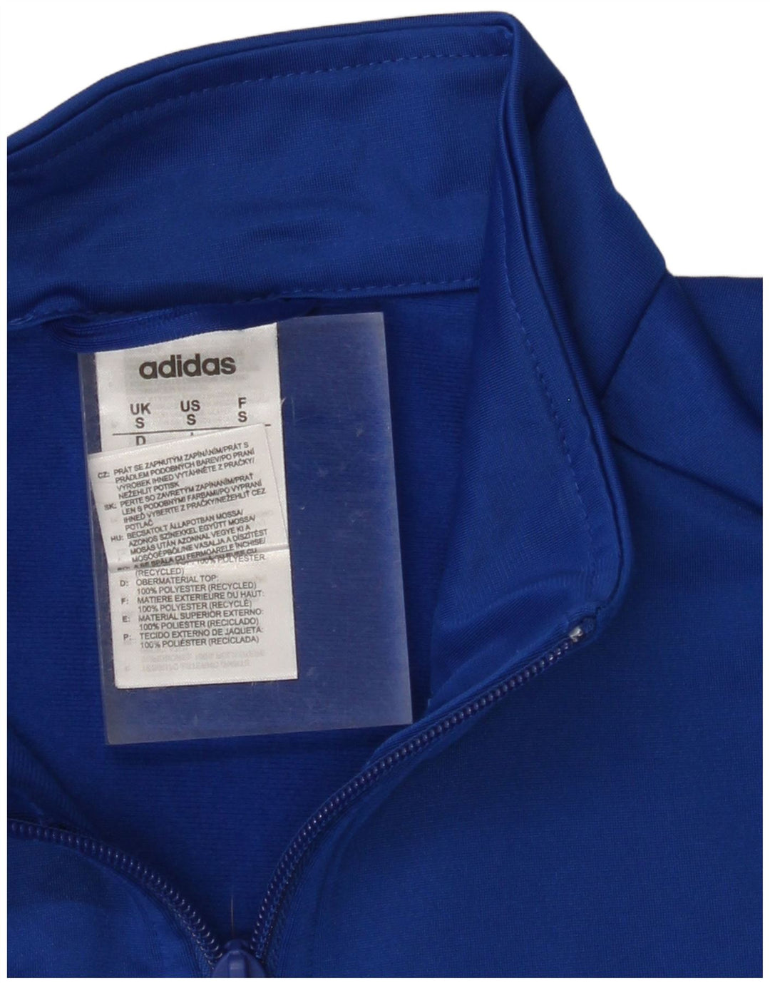 Giacca da ginnastica da uomo ADIDAS piccola blu in poliestere