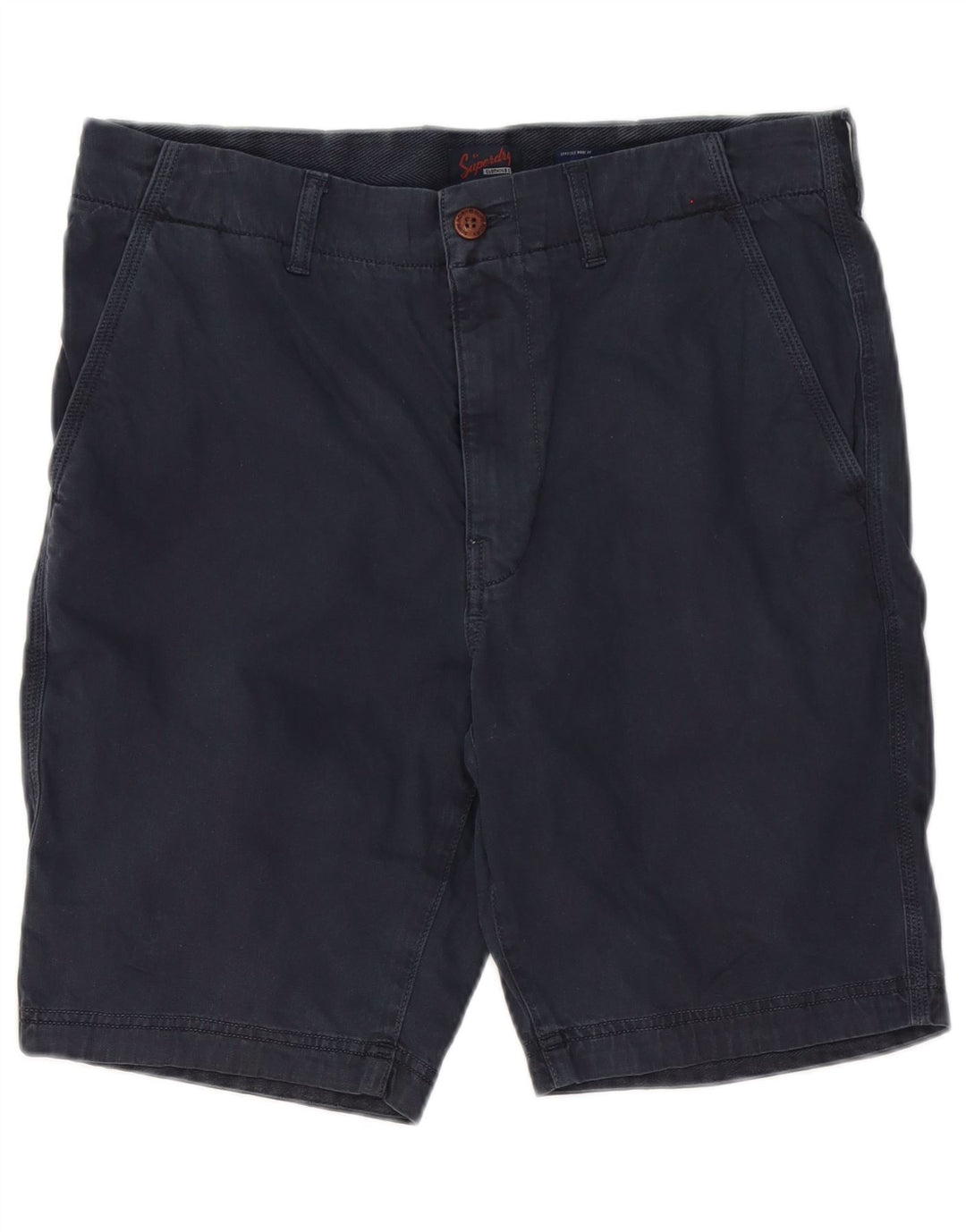 Pantaloncini chino da uomo Superdry W32 cotone blu navy medio