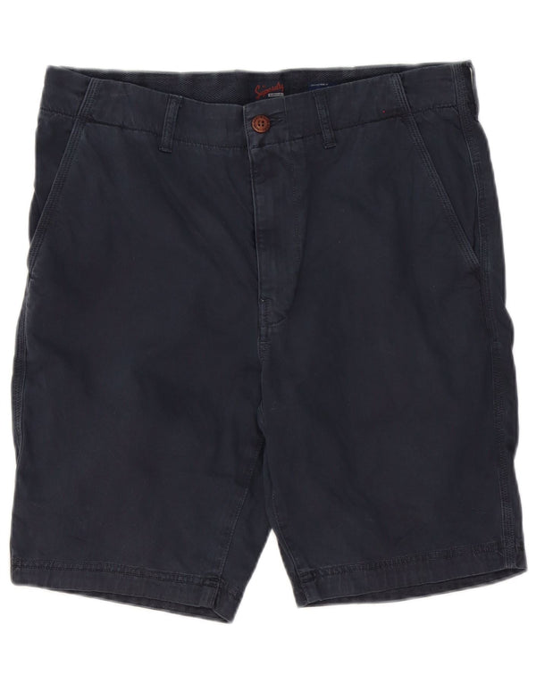 Pantaloncini chino da uomo Superdry W32 cotone blu navy medio